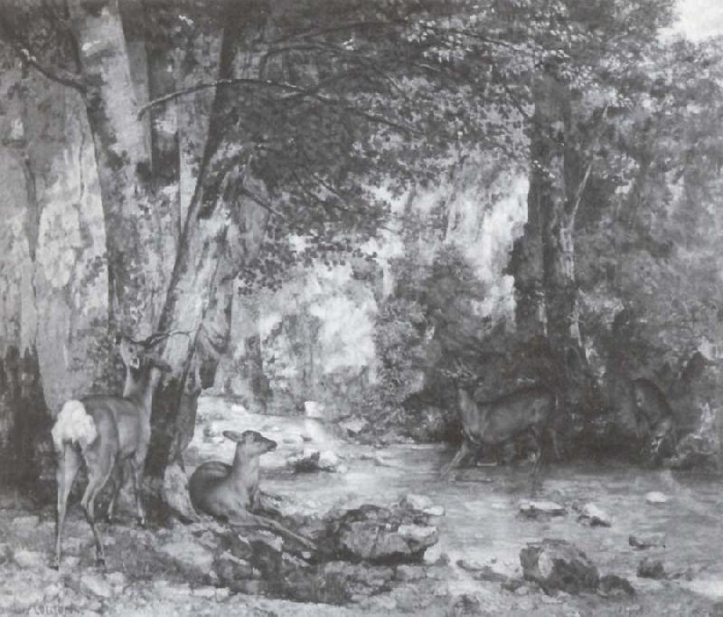 Gustave Courbet Hische in Covert am Flub von Plaisirfontaine